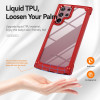Military Grade Tough Shield Snap-on Transparent Case for Samsung Galaxy S24 Ultra - Red