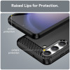 Brushed Metal Design TPU Case for Samsung Galaxy S24 Plus - Black