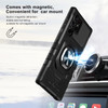 Military Grade Robotic Series Hybrid Case with Ring Grip for Samsung Galaxy S24 Ultra - Black