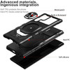 Military Grade Robotic Series Hybrid Case with Ring Grip for Samsung Galaxy S24 Ultra - Black