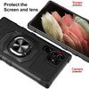 Military Grade Robotic Series Hybrid Case with Ring Grip for Samsung Galaxy S24 Ultra - Black