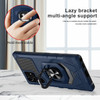 Military Grade Robotic Series Hybrid Case with Ring Grip for Samsung Galaxy S24 Ultra - Blue