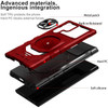 Military Grade Robotic Series Hybrid Case with Ring Grip for Samsung Galaxy S24 Ultra - Red