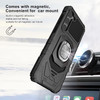 Military Grade Robotic Series Hybrid Case with Ring Grip for Samsung Galaxy S24 Plus - Black