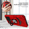 Military Grade Robotic Series Hybrid Case with Ring Grip for Samsung Galaxy S24 Plus - Red