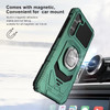 Military Grade Robotic Series Hybrid Case with Ring Grip for Samsung Galaxy S24 Plus - Green