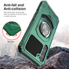 Military Grade Robotic Series Hybrid Case with Ring Grip for Samsung Galaxy S24 Plus - Green