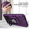 Military Grade Robotic Series Hybrid Case with Ring Grip for Samsung Galaxy S24 Plus - Purple
