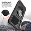 Military Grade Robotic Series Hybrid Case with Ring Grip for Samsung Galaxy S24 - Black