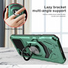 Military Grade Robotic Series Hybrid Case with Ring Grip for Samsung Galaxy S24 - Green