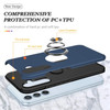 360 Rotating Ring Grip Hybrid Case for Samsung Galaxy S24 Plus - Blue