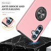 360 Rotating Ring Grip Hybrid Case for Samsung Galaxy S24 Plus - Pink