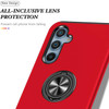 360 Rotating Ring Grip Hybrid Case for Samsung Galaxy S24 - Red
