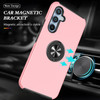 360 Rotating Ring Grip Hybrid Case for Samsung Galaxy S24 - Pink