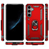 Military Grade Hybrid Case with Ring Grip for Samsung Galaxy S24 Plus - Red