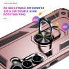Military Grade Hybrid Case with Ring Grip for Samsung Galaxy S24 Plus - Rose Gold