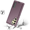 Military Grade TUFF Hybrid Armor Case with Kickstand for Samsung Galaxy S24 Ultra - Burgundy