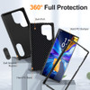 Military Grade TUFF Hybrid Armor Case with Kickstand for Samsung Galaxy S24 Ultra - Black