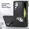 Military Grade TUFF Hybrid Armor Case with Kickstand for Samsung Galaxy S24 Ultra - Black