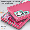 Military Grade TUFF Hybrid Armor Case with Kickstand for Samsung Galaxy S24 Ultra - Hot Pink Teal