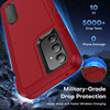 Military Grade Certified TUFF Hybrid Armor Case with Kickstand for Samsung Galaxy S24 Plus - Red
