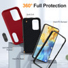 Military Grade Certified TUFF Hybrid Armor Case with Kickstand for Samsung Galaxy S24 - Red
