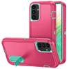Military Grade Certified TUFF Hybrid Armor Case with Kickstand for Samsung Galaxy S24 - Hot Pink Teal