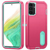 Military Grade Certified TUFF Hybrid Armor Case with Kickstand for Samsung Galaxy S24 - Hot Pink Teal