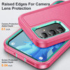 Military Grade Certified TUFF Hybrid Armor Case with Kickstand for Samsung Galaxy S24 - Hot Pink Teal