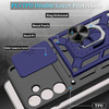 Military Grade Elite Series Hybrid Case with Ring Grip and Camera Lens Cover for Samsung Galaxy S24 - Blue