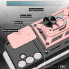 Military Grade Elite Series Hybrid Case with Ring Grip and Camera Lens Cover for Samsung Galaxy S24 - Rose Gold