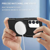 Shockproof Hybrid Case with MagSafe Magnetic Ring for Samsung Galaxy S24 - Black