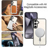 Acrylic Transparent Case with MagSafe Magnetic Ring for Samsung Galaxy S24 Plus - Black