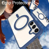 Acrylic Transparent Case with MagSafe Magnetic Ring for Samsung Galaxy S24 - Blue