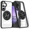 Tough Shield Crystal Case with MagSafe Magnetic Ring Holder for Samsung Galaxy S24 Plus - Black