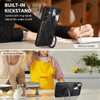 Elite Series Hybrid Case with MagSafe Magnetic Ring Stand and Camera Lens Cover for Samsung Galaxy S24 Plus - Black