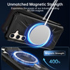 Military Grade TUFF Case with MagSafe Magnetic Rotating Ring Stand for Samsung Galaxy S24 Plus - Black