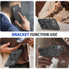 Military Grade TUFF Case with MagSafe Magnetic Rotating Ring Stand for Samsung Galaxy S24 Plus - Black