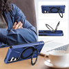 Military Grade TUFF Case with MagSafe Magnetic Rotating Ring Stand for Samsung Galaxy S24 - Blue