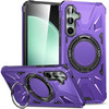 Military Grade TUFF Case with MagSafe Magnetic Rotating Ring Stand for Samsung Galaxy S24 - Purple