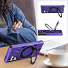 Military Grade TUFF Case with MagSafe Magnetic Rotating Ring Stand for Samsung Galaxy S24 - Purple