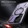 Military Grade Hybrid Case with MagSafe Magnetic Ring for Samsung Galaxy S24 Ultra - Purple