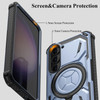 Military Grade Hybrid Case with MagSafe Magnetic Ring for Samsung Galaxy S24 Plus - Blue