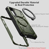 Military Grade Hybrid Case with MagSafe Magnetic Ring for Samsung Galaxy S24 Plus - Green