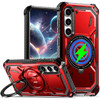 Military Grade Hybrid Case with MagSafe Magnetic Ring for Samsung Galaxy S24 Plus - Red