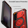Military Grade Hybrid Case with MagSafe Magnetic Ring for Samsung Galaxy S24 Plus - Red