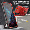 Military Grade Hybrid Case with MagSafe Magnetic Ring for Samsung Galaxy S24 Plus - Red