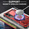 Military Grade Hybrid Case with MagSafe Magnetic Ring for Samsung Galaxy S24 Plus - Red