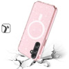 Crystal Glitter Fusion Case with MagSafe Magnetic Ring for Samsung Galaxy S24 Plus - Pink