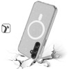Crystal Glitter Fusion Case with MagSafe Magnetic Ring for Samsung Galaxy S24 - Smoke